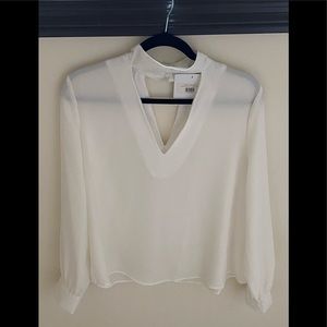 BNWT White Mind Code Blouse Size L